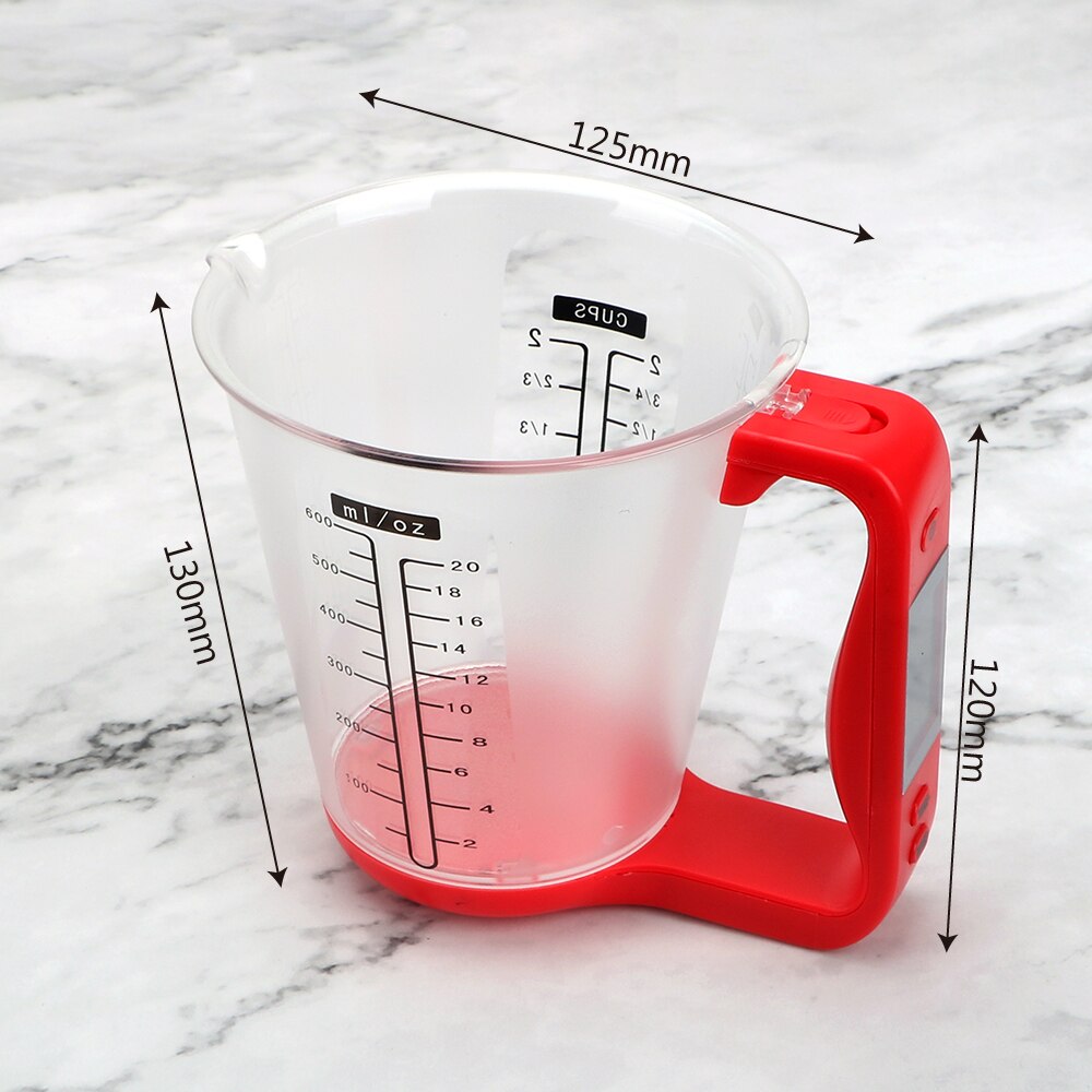 Kitchen Scales with LCD Display Digital Beaker Electronic Tool Hostweigh Measuring Cup Temperature Measurement Cups - Scienmart