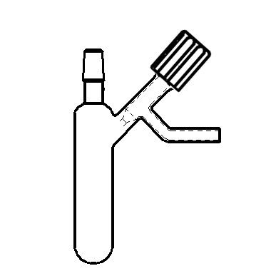 Reaction/Schlenk Tube 25mL With 14/20 Inner Joint And 0-4mm High Vacuum Valve