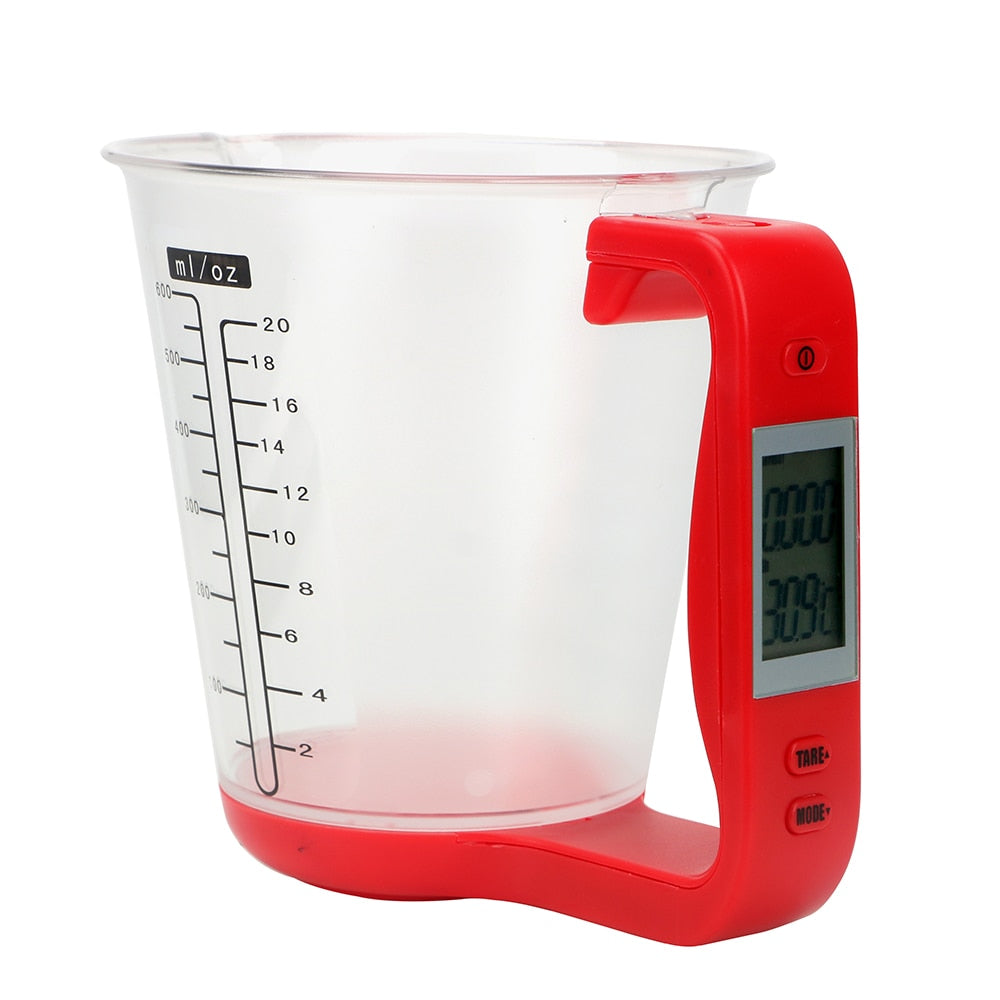 Kitchen Scales with LCD Display Digital Beaker Electronic Tool Hostweigh Measuring Cup Temperature Measurement Cups - Scienmart
